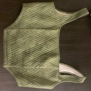 Faux Suede Green Bustier